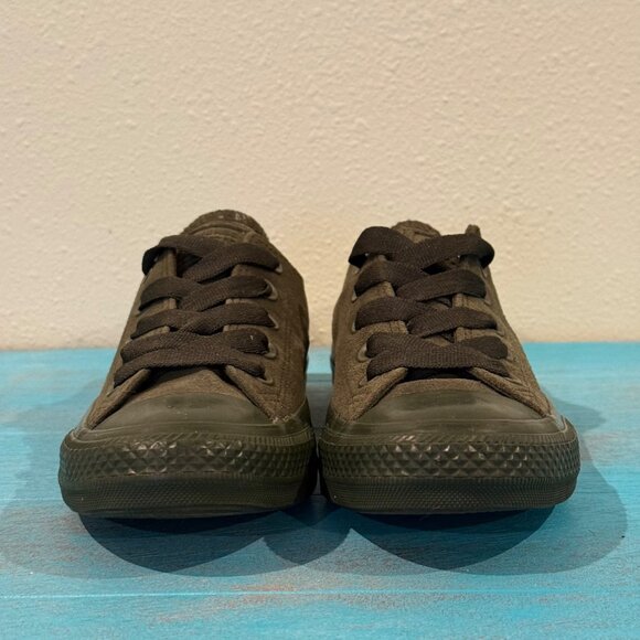 Converse All Star Low-Top Olive Green Suede Sneakers 162466C Women 5.5 - Picture 3 of 9